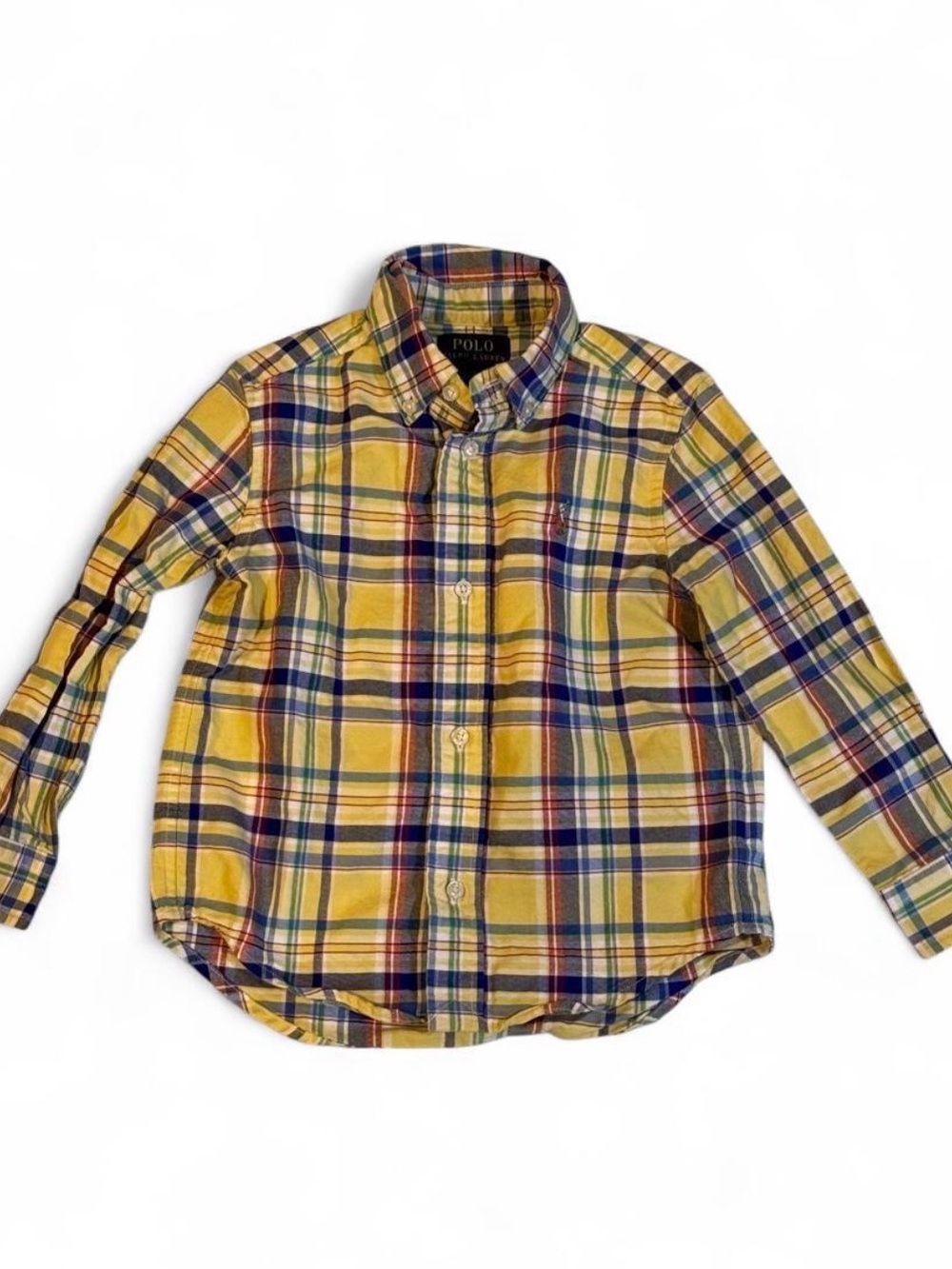 Polo by Ralph Lauren Yellow Plaid Button-Down Shirt - Kids